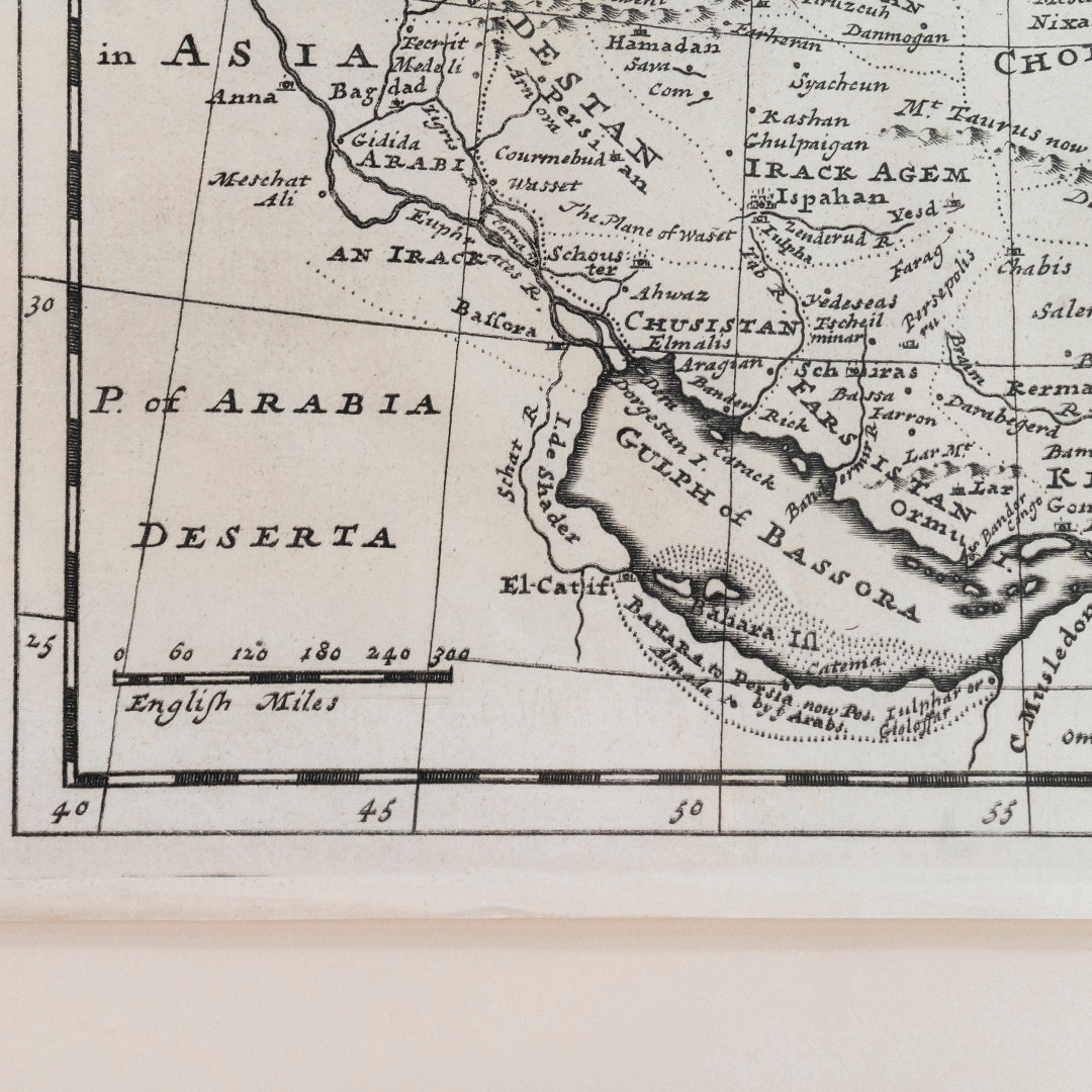 1740 Map of Persia by Hermann Moll
