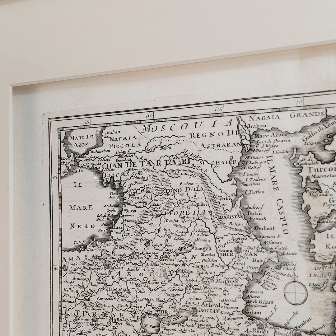 1740 Copper Engraved Map of The Kingdom of Persia by Isaac Tirion