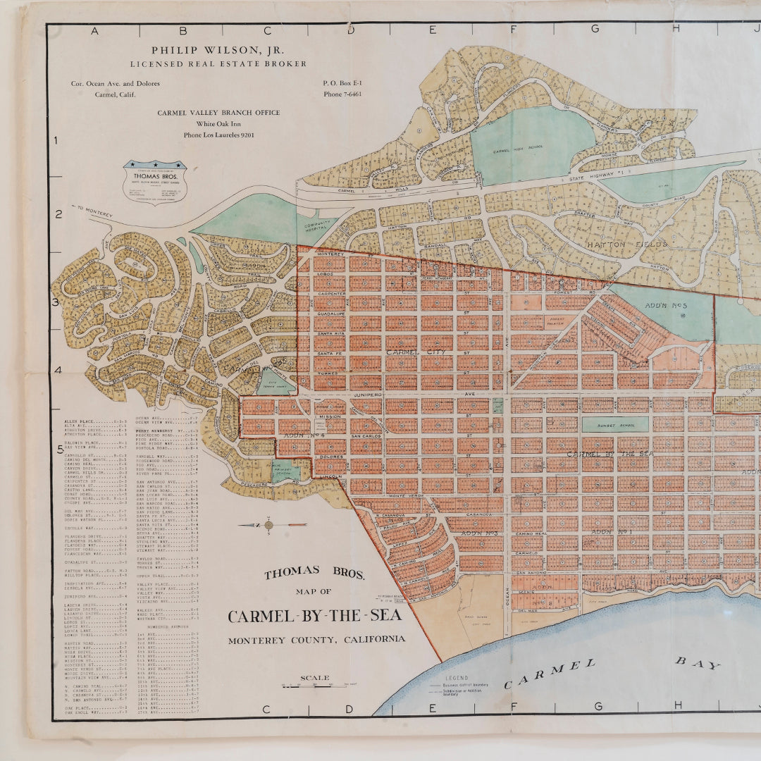 1921 Map of Carmel by the Sea