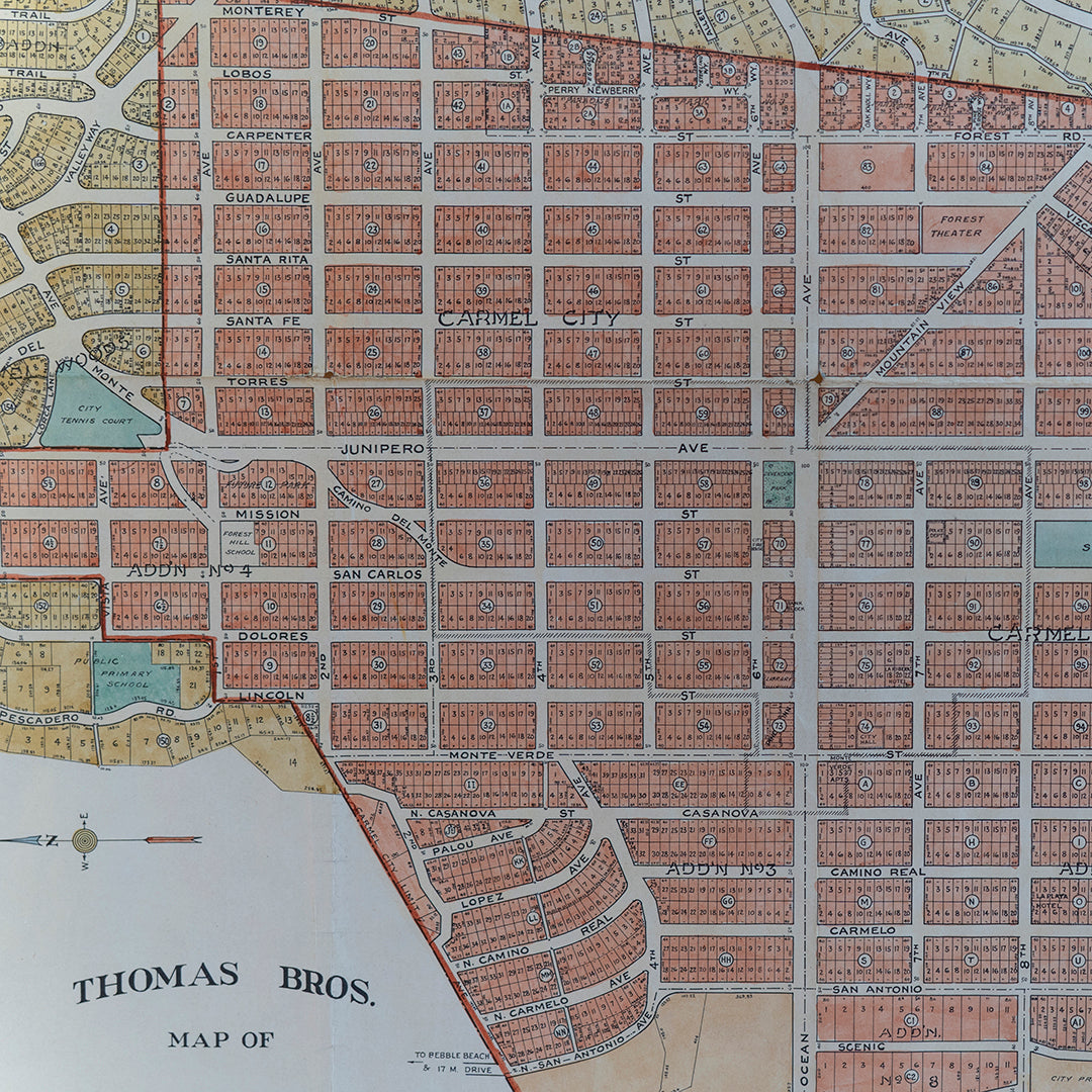 1921 Map of Carmel by the Sea