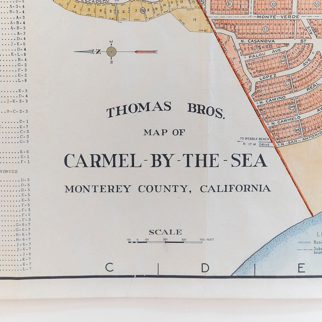 1921 Map of Carmel by the Sea