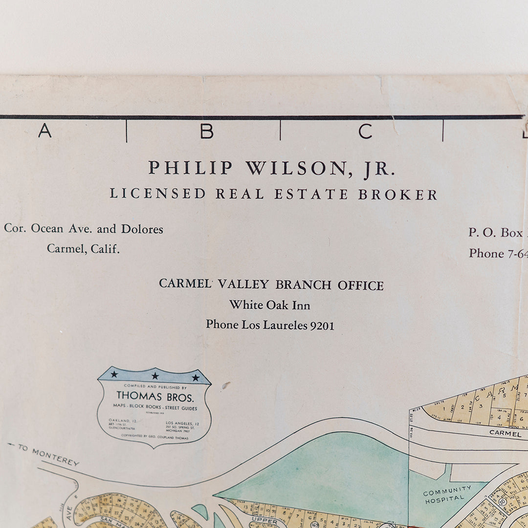 1921 Map of Carmel by the Sea