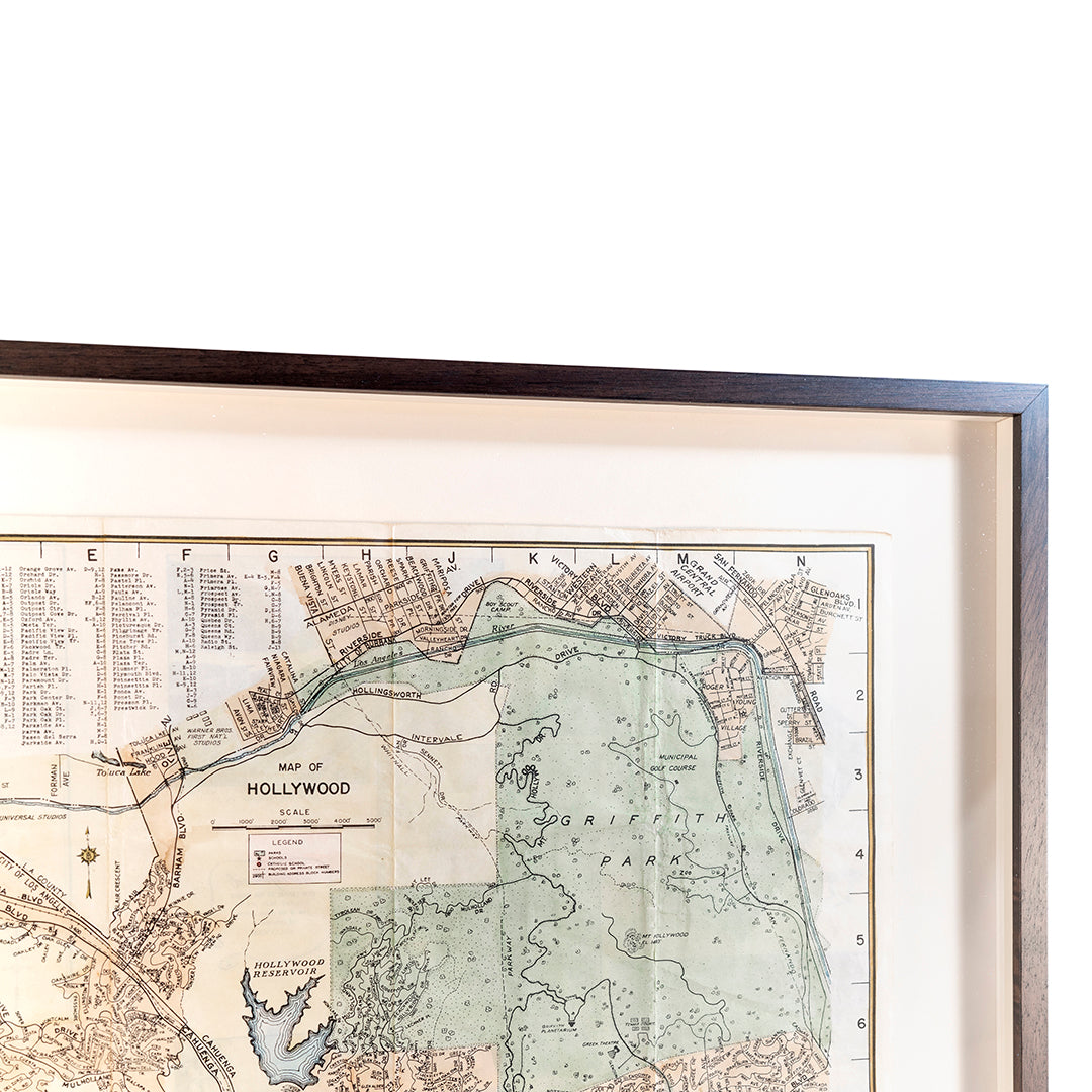 1939 Map of Hollywood