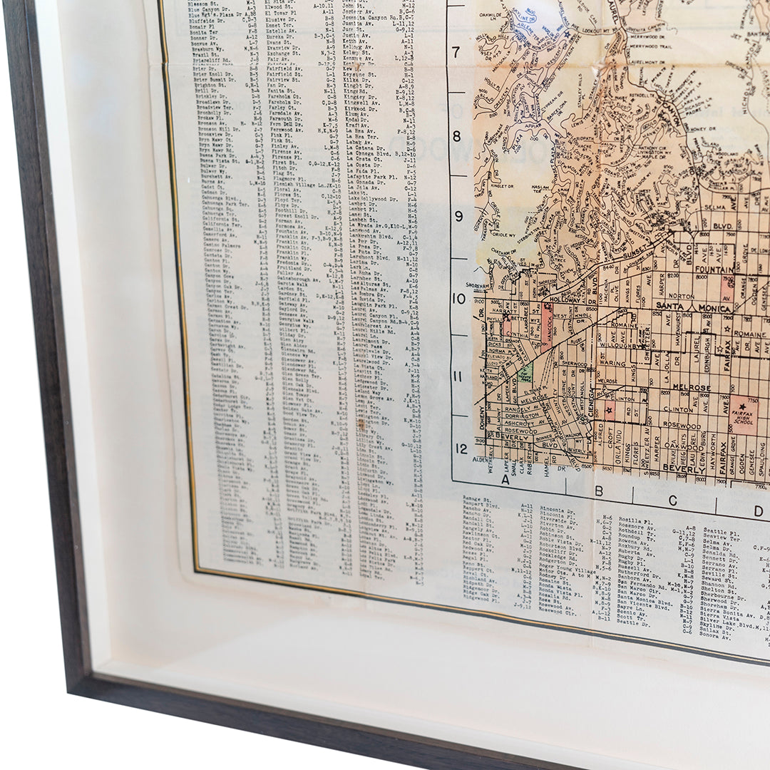 1939 Map of Hollywood